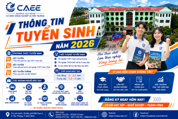 Thông báo tuyển sinh 2026